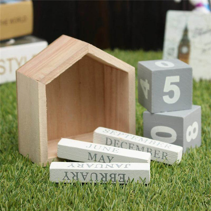 Lisslune | Wood Block Calendar Home Decoration