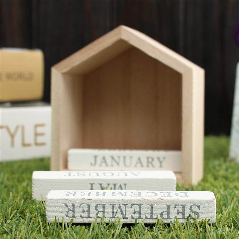 Lisslune | Wood Block Calendar Home Decoration