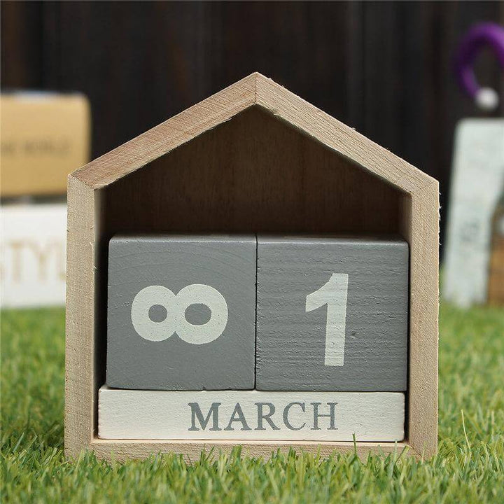 Lisslune | Wood Block Calendar Home Decoration