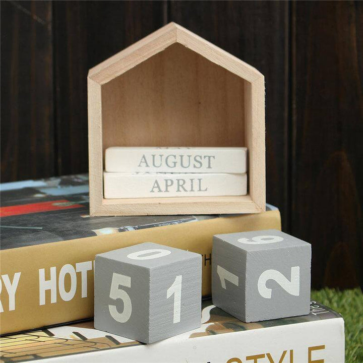 Lisslune | Wood Block Calendar Home Decoration