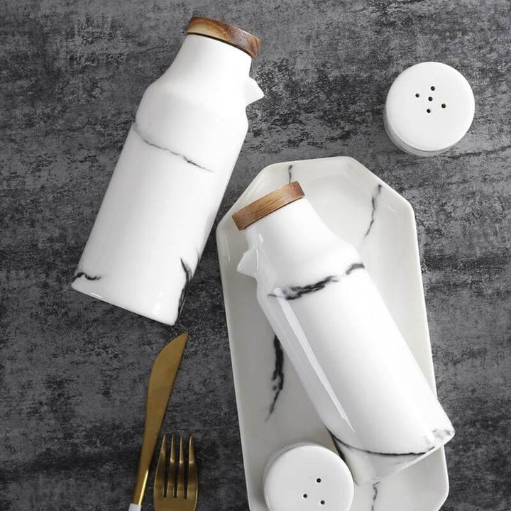 Lisslune | Ceramic Salt And Pepper Oil Bottle Set