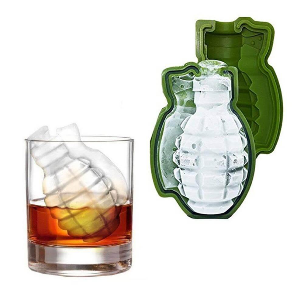 Lisslune | 3D Grenade Shape Ice Cube Mold Silicone Trays