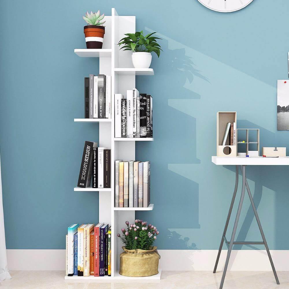 Lisslune | Wooden Modern Open Concept Bookcase with Shelves
