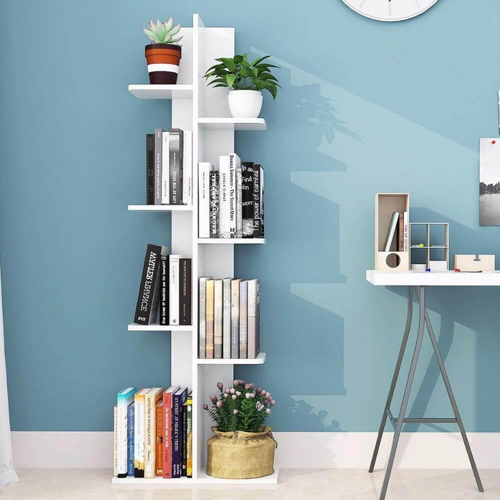 Lisslune | Wooden Modern Open Concept Bookcase with Shelves