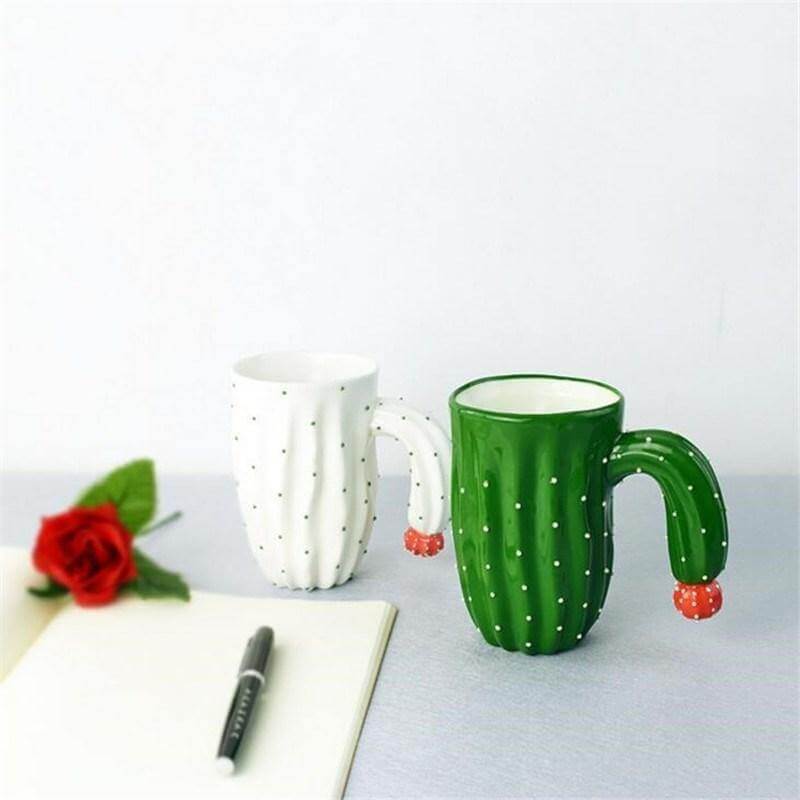 Lisslune | 3D Cactus Style Ceramic Coffee Mugs