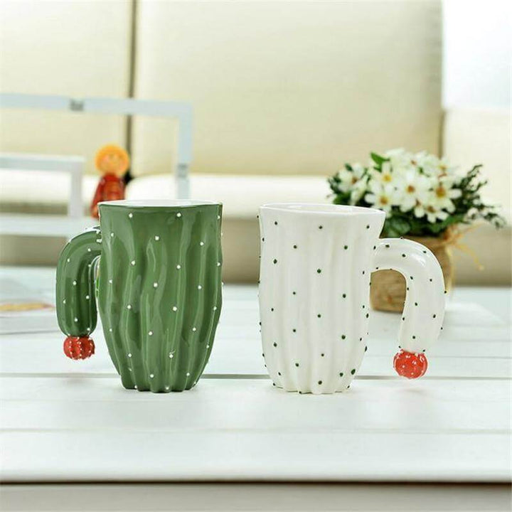 Lisslune | 3D Cactus Style Ceramic Coffee Mugs