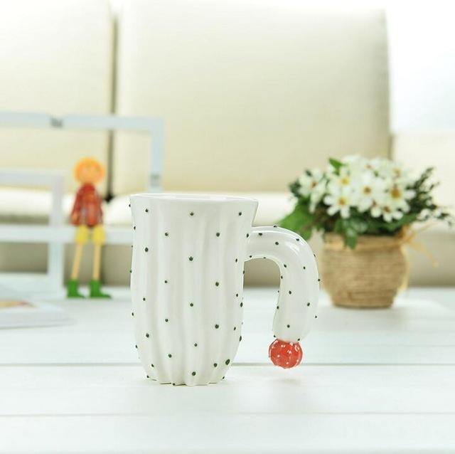 Lisslune | 3D Cactus Style Ceramic Coffee Mugs