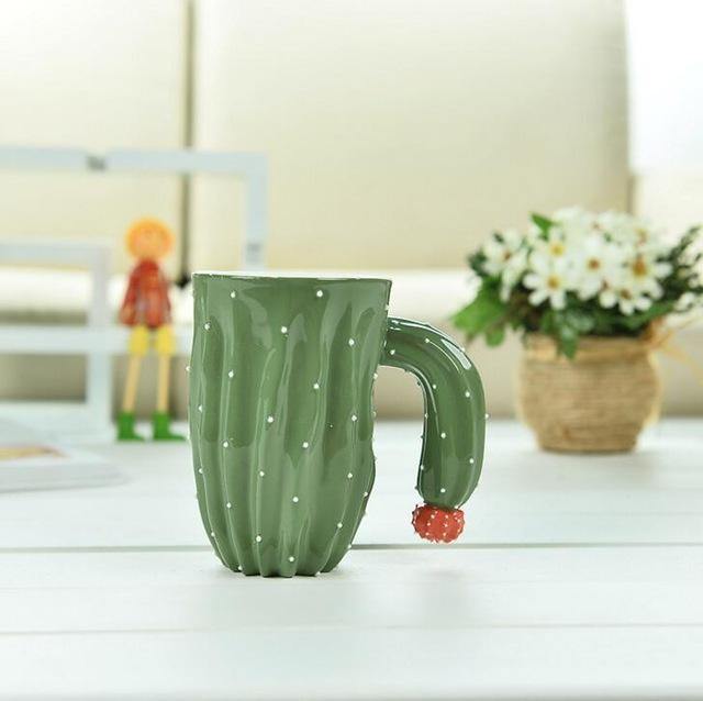 Lisslune | 3D Cactus Style Ceramic Coffee Mugs