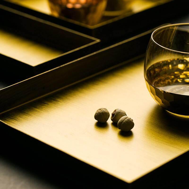 Lisslune | Luxury Gold Color Metal Serving Trays