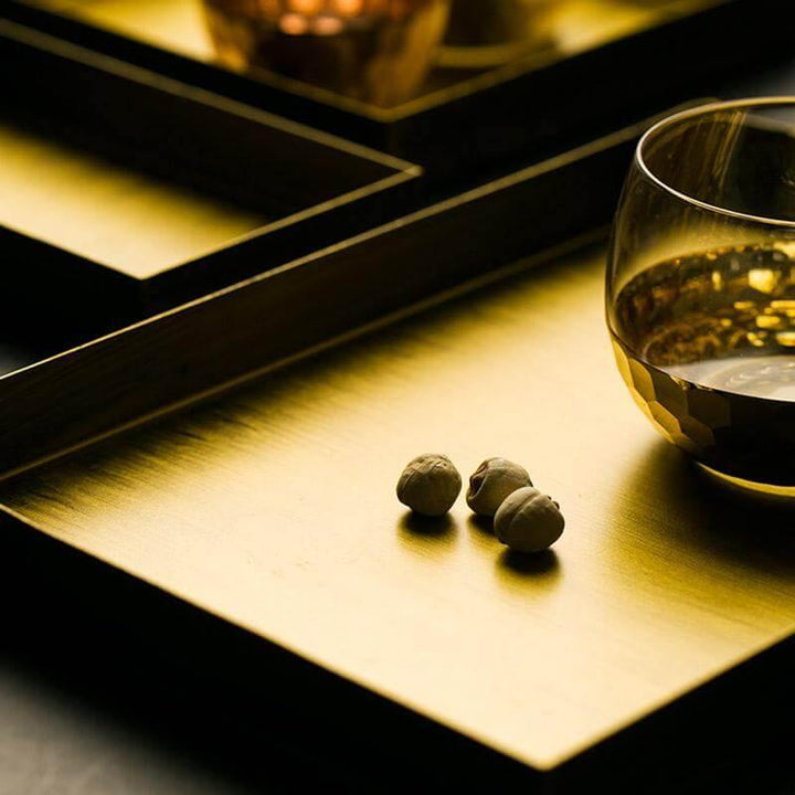 Lisslune | Luxury Gold Color Metal Serving Trays