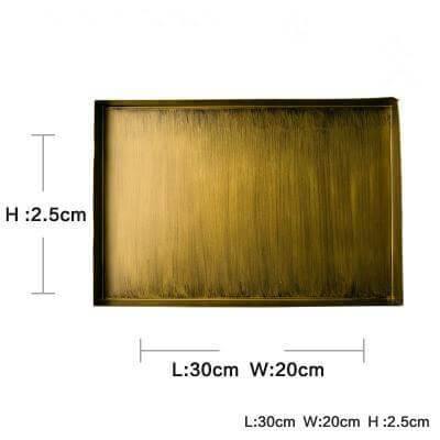 Lisslune | Luxury Gold Color Metal Serving Trays
