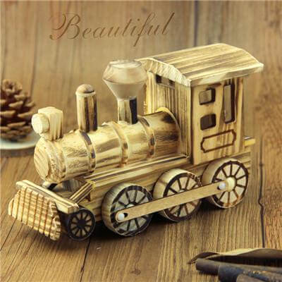 Lisslune | Handmade Handicrafts Wooden Locomotive