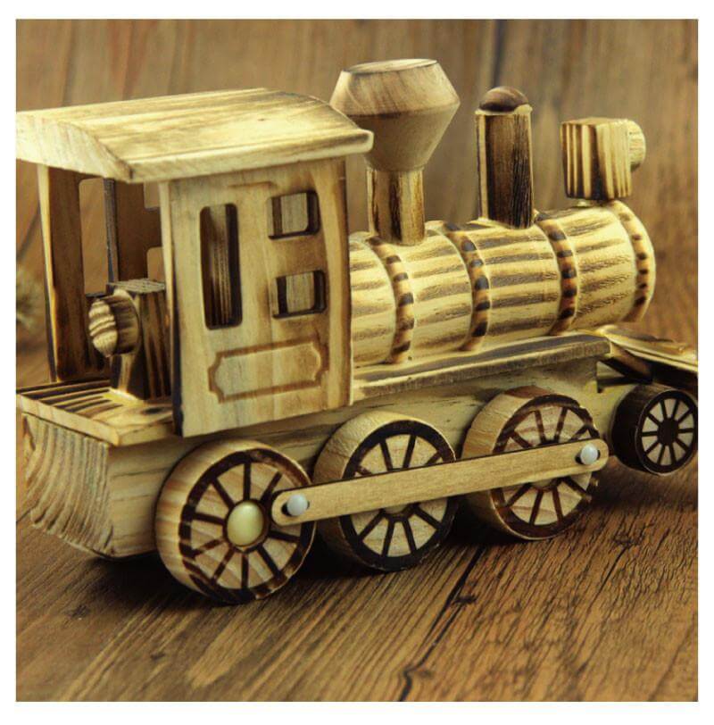 Lisslune | Handmade Handicrafts Wooden Locomotive