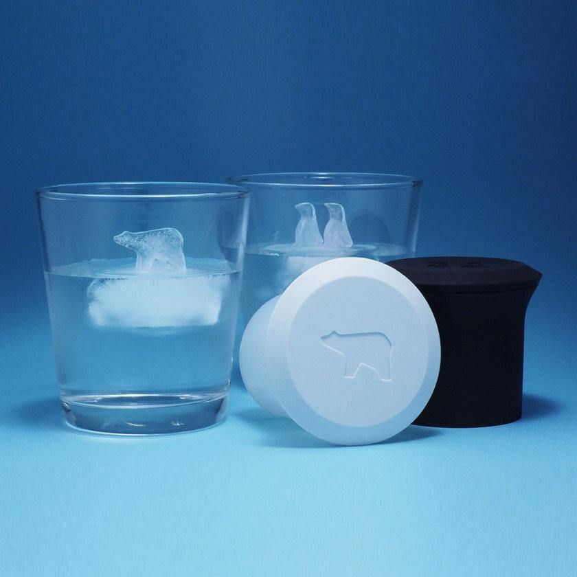 Lisslune | 2pcs Polar Bear and Penguin Silicone Ice Cube Mold Maker