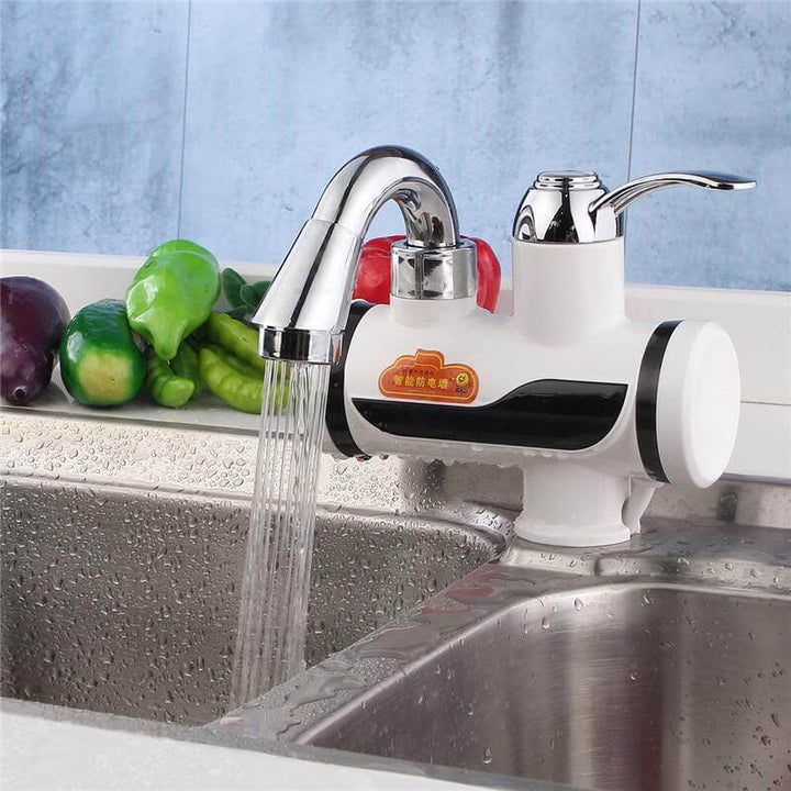 Lisslune | Mounted Plastics Deck White LED Digital Tankless Electric Instant Faucet