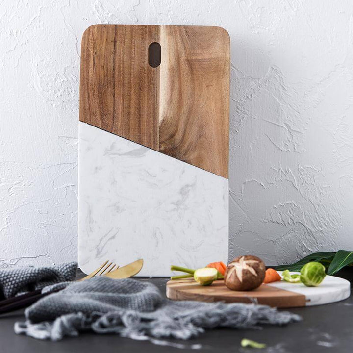 Lisslune | Luxury Marble-Wood Cheese Board