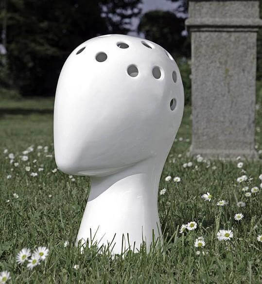 Lisslune | Creative Human Head White Black Decorative Ceramic Vase
