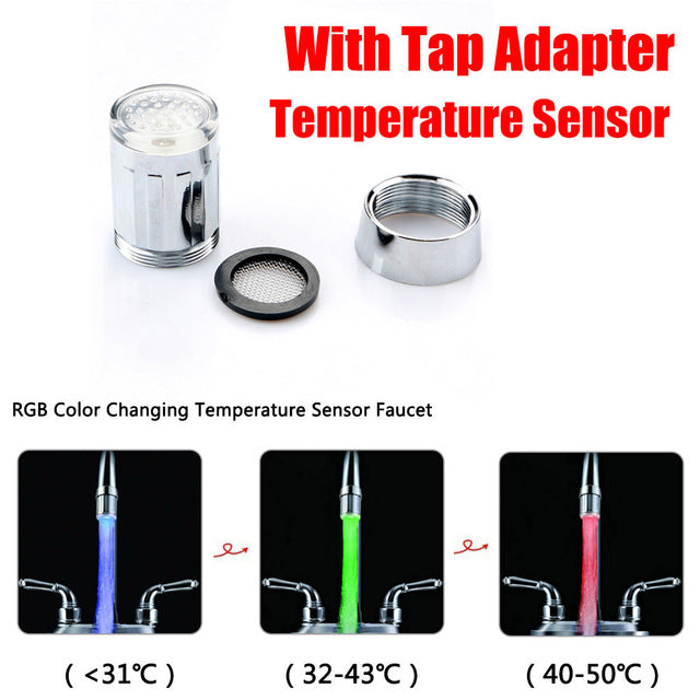 Lisslune | Colorful Temperature Sensor Faucet Tap