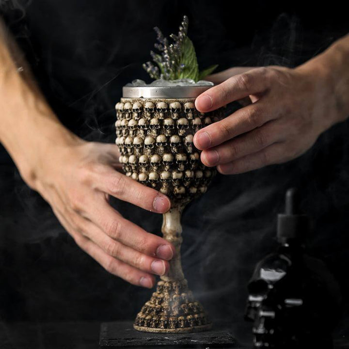 Lisslune | Stainless Steel Skull Gothic Goblet Cocktail Glass