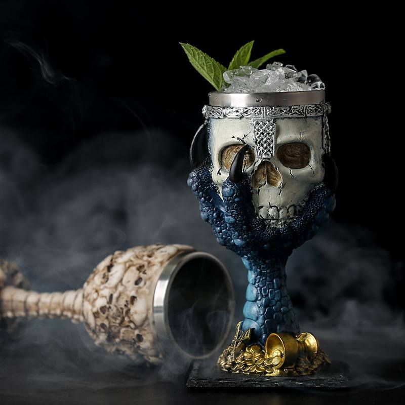 Lisslune | Stainless Steel Skull Gothic Goblet Cocktail Glass