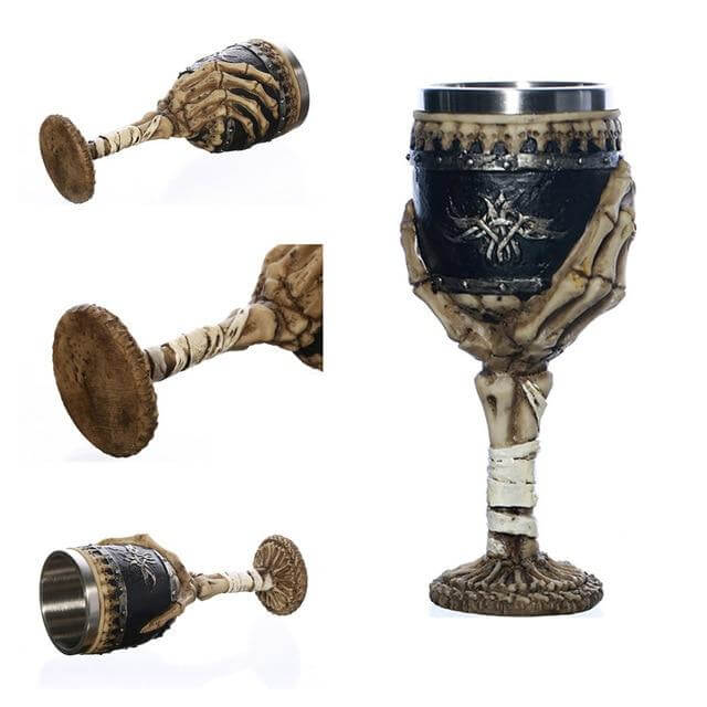 Lisslune | Stainless Steel Skull Gothic Goblet Cocktail Glass