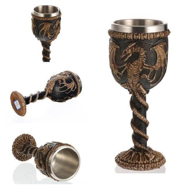 Lisslune | Stainless Steel Skull Gothic Goblet Cocktail Glass