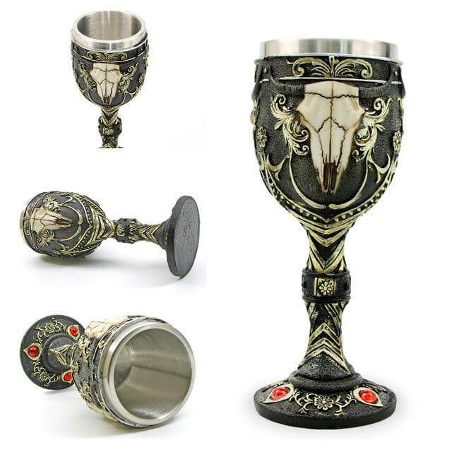 Lisslune | Stainless Steel Skull Gothic Goblet Cocktail Glass