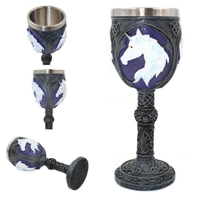Lisslune | Stainless Steel Skull Gothic Goblet Cocktail Glass
