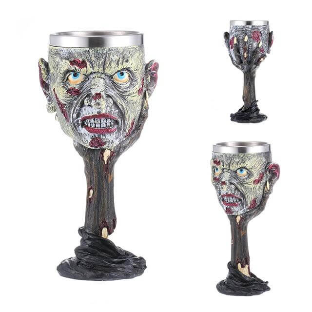 Lisslune | Stainless Steel Skull Gothic Goblet Cocktail Glass