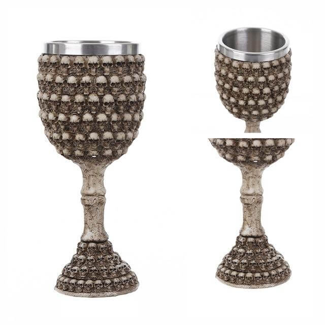 Lisslune | Stainless Steel Skull Gothic Goblet Cocktail Glass