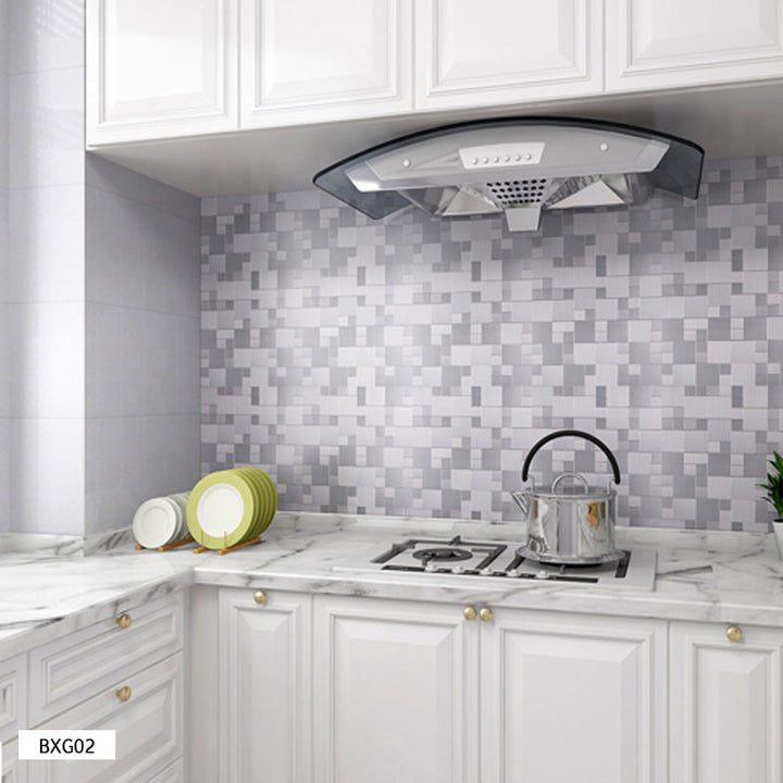 Lisslune | 3D Metal Self Adhesive Brick Wall Stickers