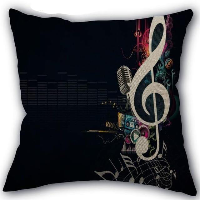 Lisslune | Decorative Comfy Musical Notes Pillow Case