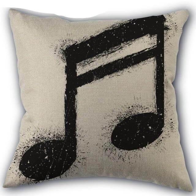Lisslune | Decorative Comfy Musical Notes Pillow Case