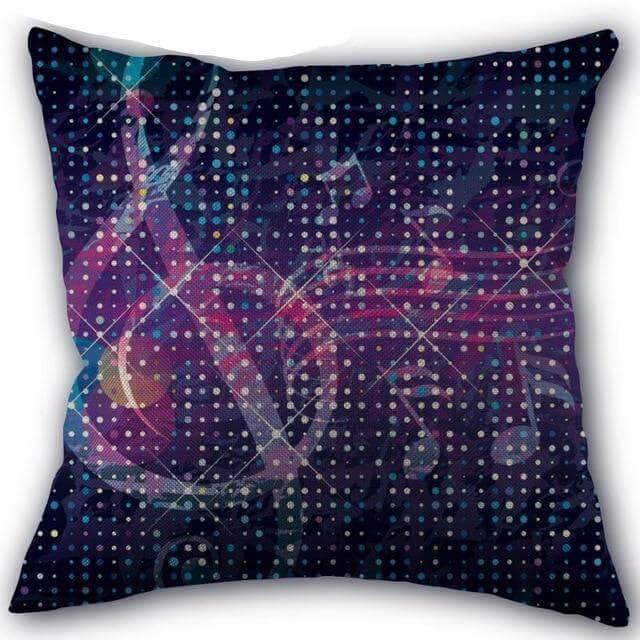 Lisslune | Decorative Comfy Musical Notes Pillow Case