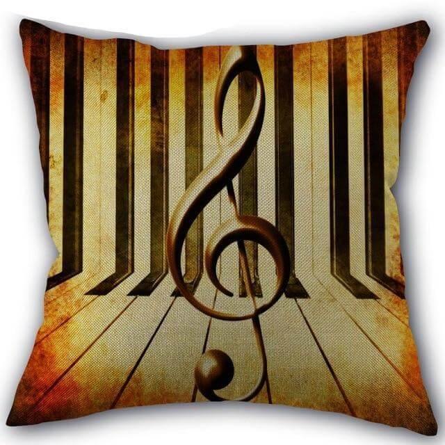Lisslune | Decorative Comfy Musical Notes Pillow Case
