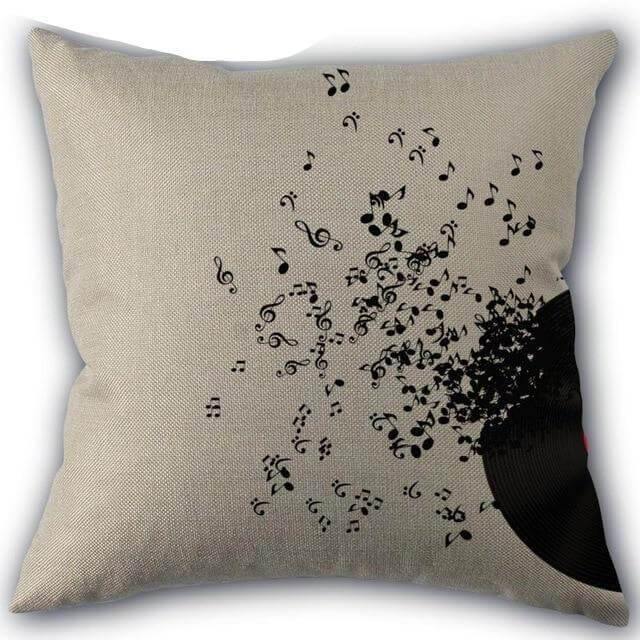 Lisslune | Decorative Comfy Musical Notes Pillow Case