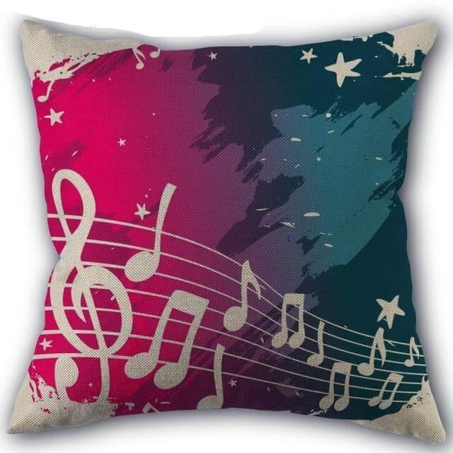 Lisslune | Decorative Comfy Musical Notes Pillow Case