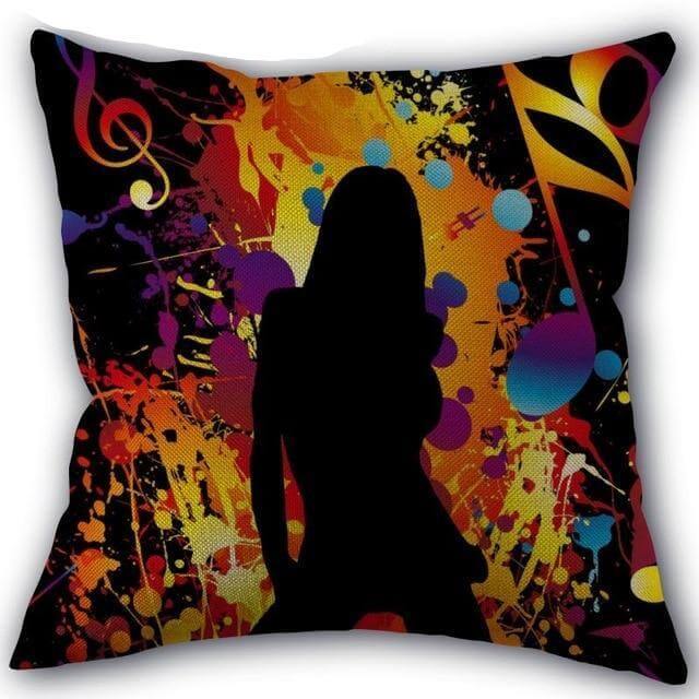 Lisslune | Decorative Comfy Musical Notes Pillow Case