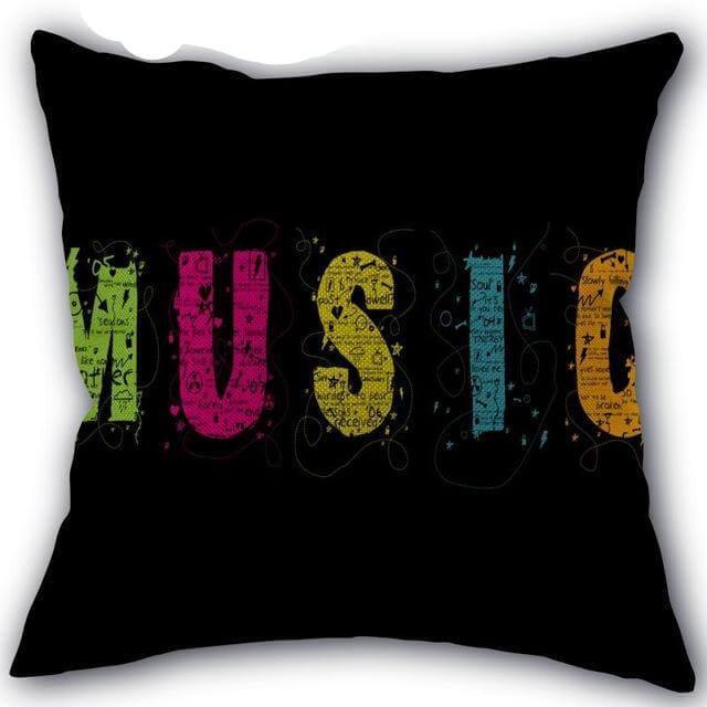 Lisslune | Decorative Comfy Musical Notes Pillow Case