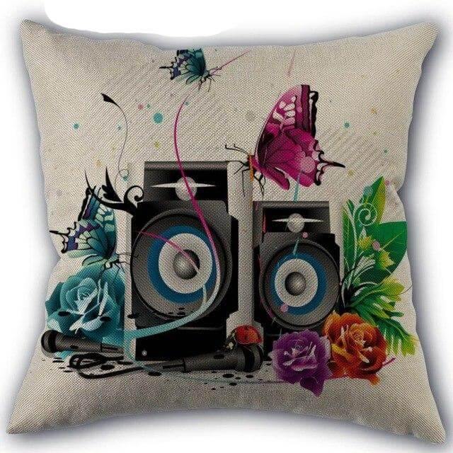 Lisslune | Decorative Comfy Musical Notes Pillow Case