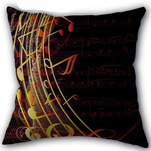Lisslune | Decorative Comfy Musical Notes Pillow Case