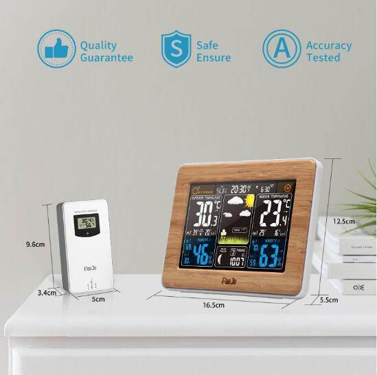 Lisslune | Personal Home Weather Station | Wireless Indoor/Outdoor Temperature & Humidity Monitor for Accurate Weather Forecasting