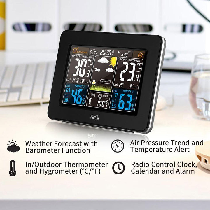 Lisslune | Personal Home Weather Station | Wireless Indoor/Outdoor Temperature & Humidity Monitor for Accurate Weather Forecasting