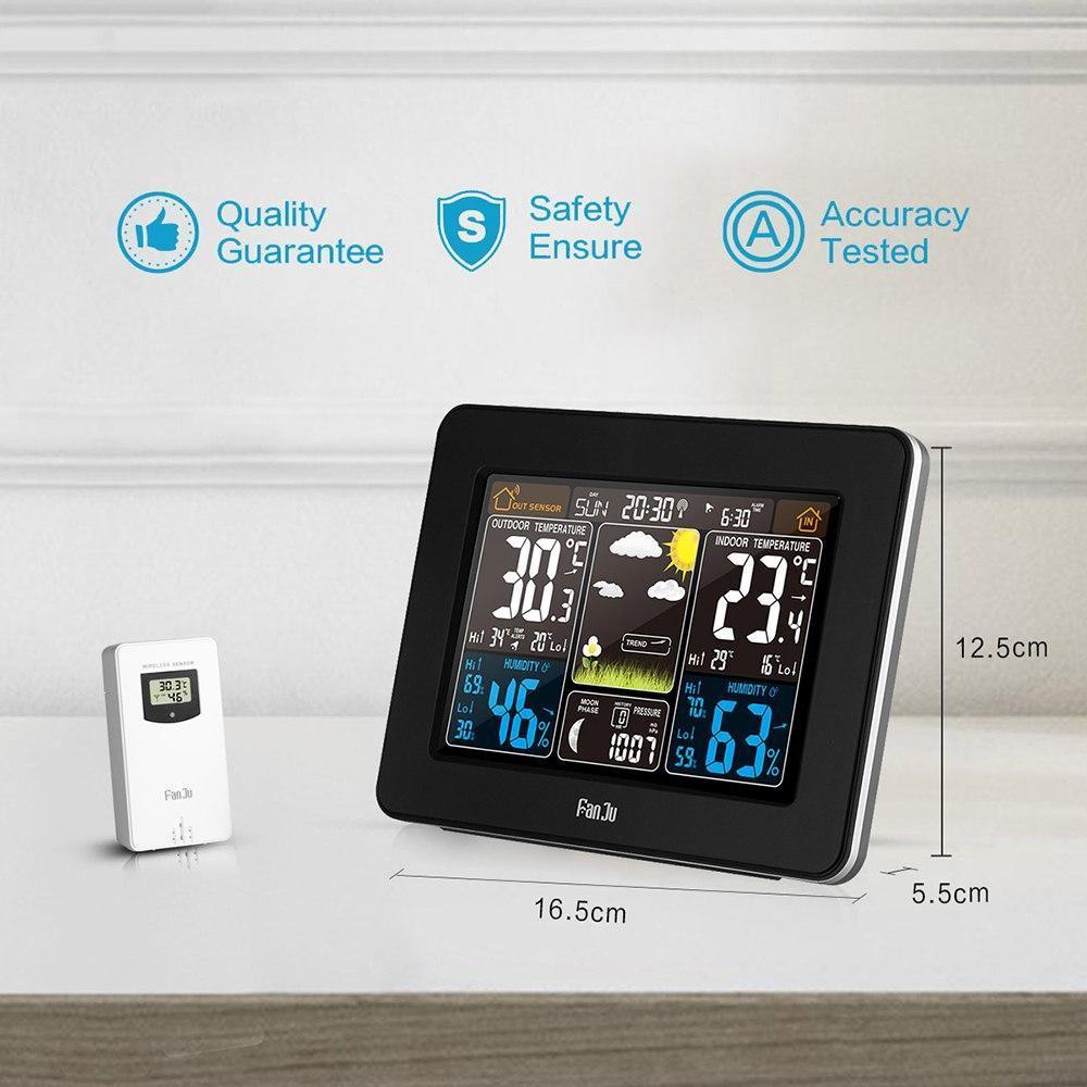Lisslune | Personal Home Weather Station | Wireless Indoor/Outdoor Temperature & Humidity Monitor for Accurate Weather Forecasting