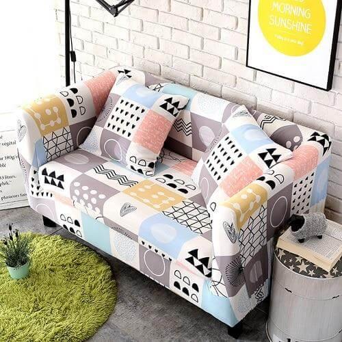 Lisslune | Universal Modern Colorful Cute Loveseat Sofa Covers