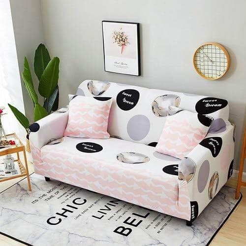 Lisslune | Universal Modern Colorful Cute Loveseat Sofa Covers