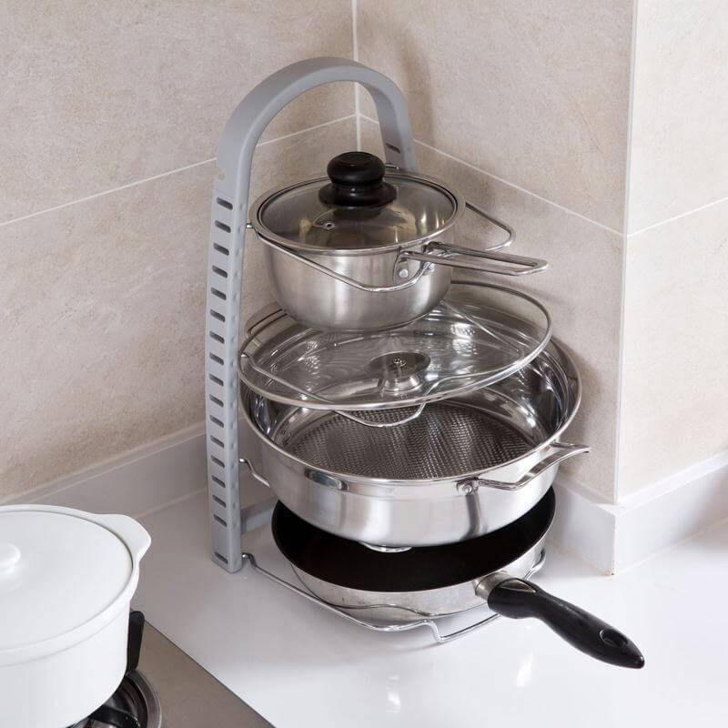 Lisslune | Stainless Steel Pot Lid Rack Spoon Holder