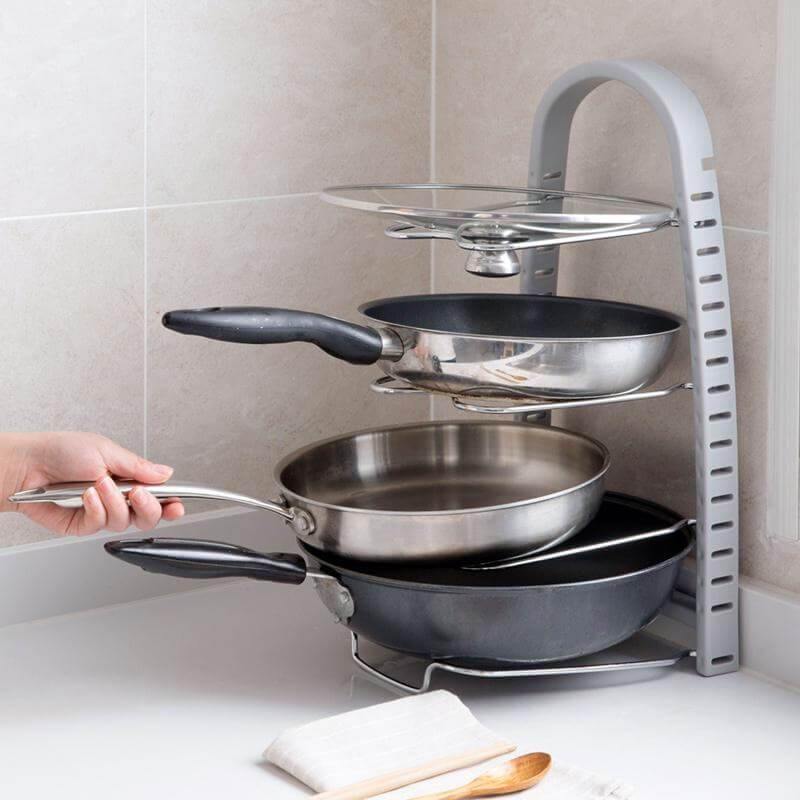 Lisslune | Stainless Steel Pot Lid Rack Spoon Holder