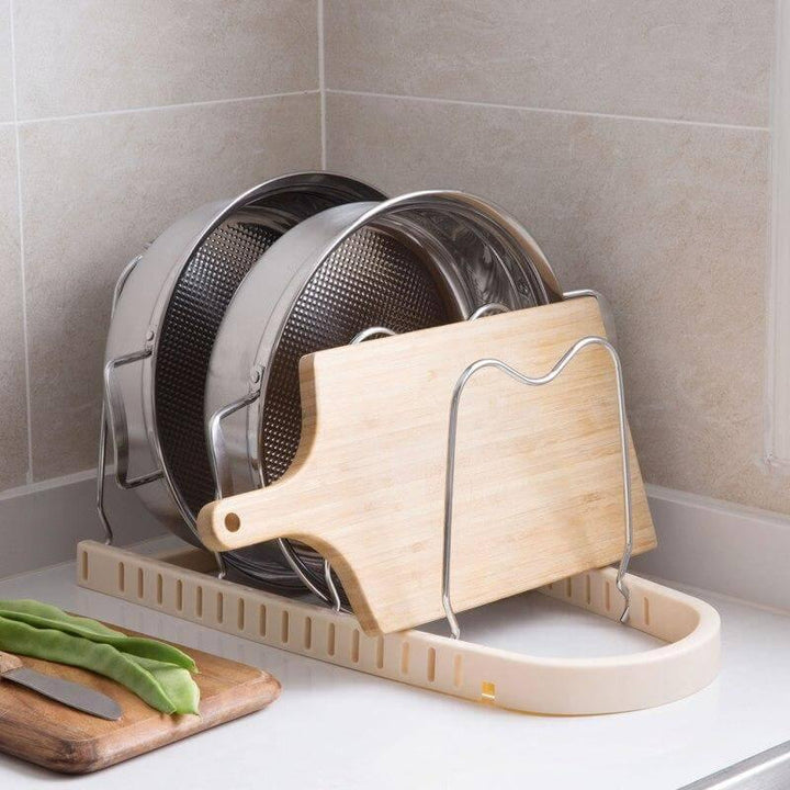 Lisslune | Stainless Steel Pot Lid Rack Spoon Holder