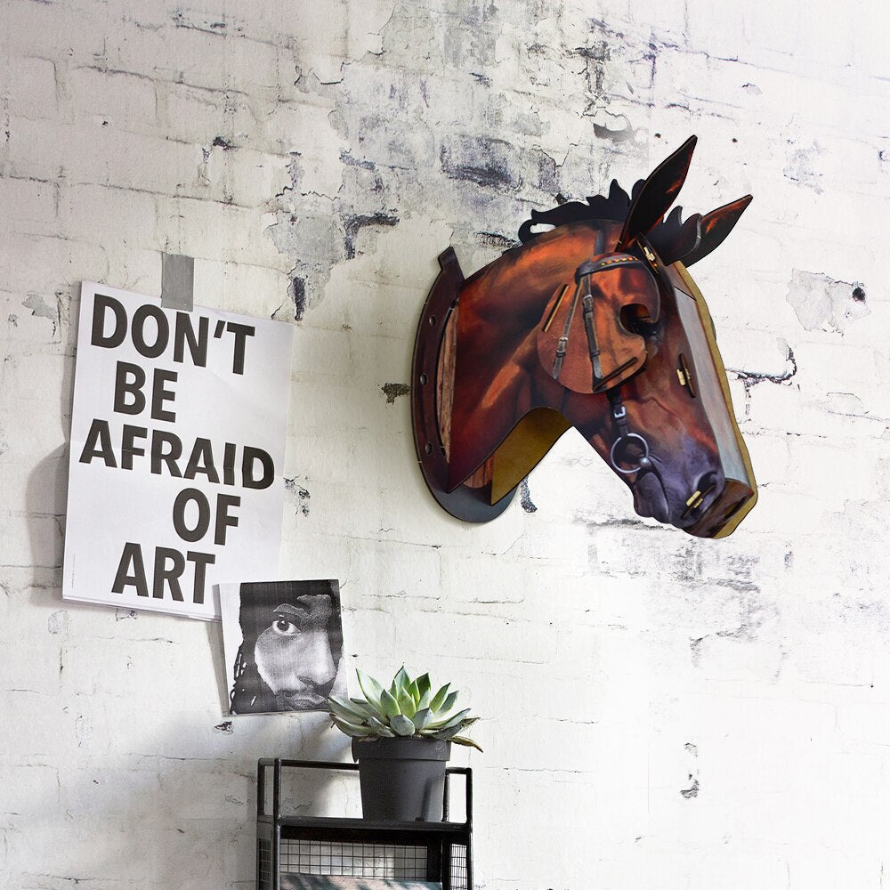 Lisslune | 3D Wooden Craft Horse Hanging Wall Decor